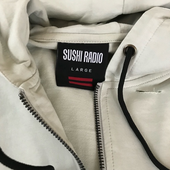 SUSHI RADIO Untold distressed hoodie men’s Large - Picture 7 of 8